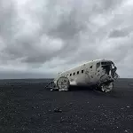 plane on the beach