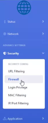 ustawienia firewall