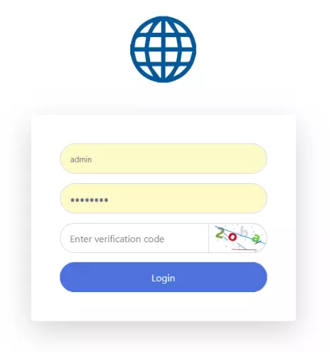 login panel